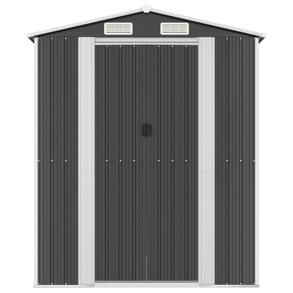 NNEVL Garden Shed Anthracite 192x855x223 cm Galvanised Steel-2