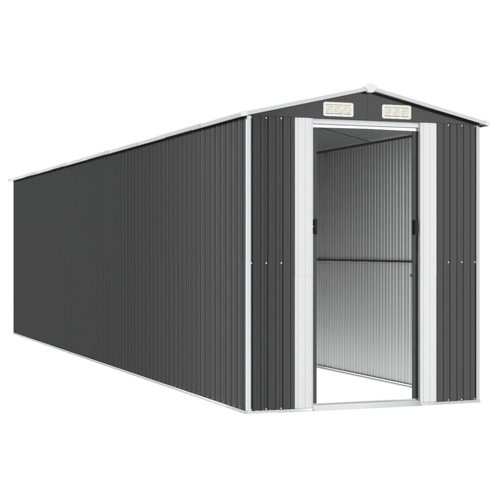 NNEVL Garden Shed Anthracite 192x855x223 cm Galvanised Steel-3