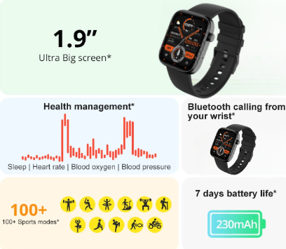 NNEOBA Voice-Activated Smartwatch for Men and Women-2